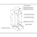 Вешалка костюмная 52х44х116 см, Sheffilton, металл, с колесами, полка для обуви, 10 кг, SSHT-SUR5, В1-84, светлый орех/коричневая - фото 5