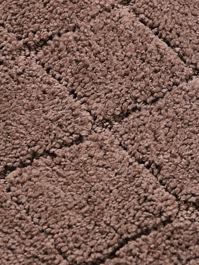 Коврик для ванной, 0.5х0.8 м, полиэстер, шоколад, Silvano, Клетка, Y4-11463