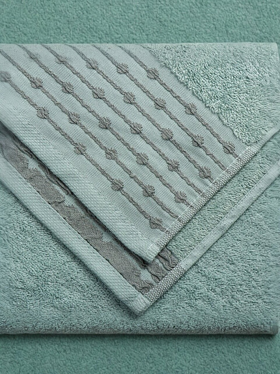 Полотенце банное 50х90 см, 100% хлопок, 470 г/м2, Дафна, ментол, Узбекистан, 532045090