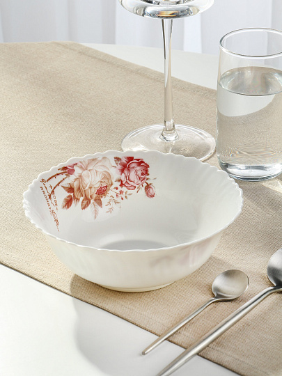 Салатник стеклокерамика, круглый, 18х6 см, 0.6 л, Шарм, TW70