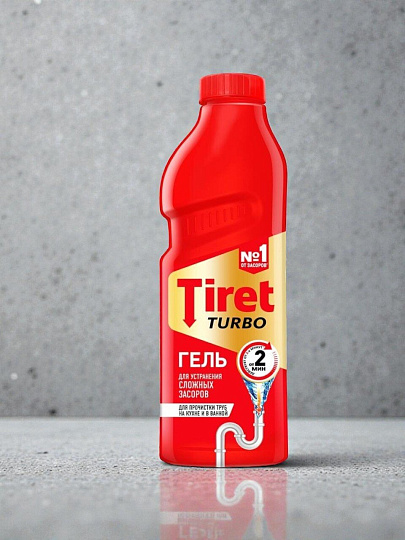 Средство от засоров Tiret, Turbo, гель, 1 л