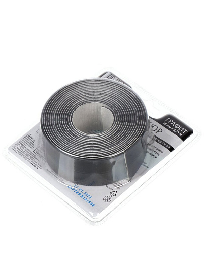 Бордюрная лента для ванн 38 мм, графит, 3.35 м, Аккурат