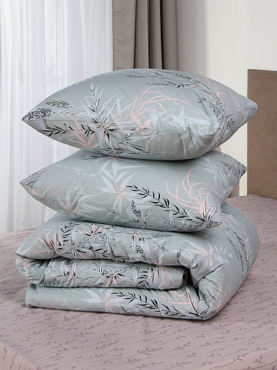 Постельное белье 2-спальное, простыня 215х220 см, 2 наволочки 70х70 см, пододеяльник 175х215 см, Silvano, поплин, Вонто