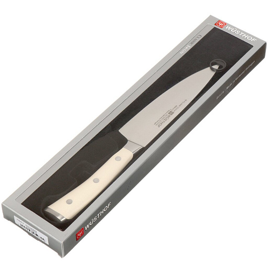 Нож кухонный Wuesthof, Ikon Cream White, шеф-нож, кованая сталь, 16 см, рукоятка пластик, 4596-0/16 WUS