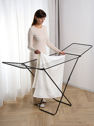 Сушилка для белья напольная, полотно 16 м, 182х55х100 см, складная, 17, 16 кг, 121101