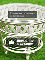 Мебель садовая Ялта Люкс, светлая, стол, 70.5х70.5х56.5 см, 2 кресла, 1 диван, подушка бежевая, 120 кг, 132.5х84.6х91.5 см, IND05-ЛЮКС - фото 6