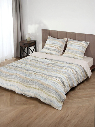 Постельное белье евро, простыня 220х240 см, 2 наволочки 70х70 см, пододеяльник 200х220 см, Silvano, сатин, Оригинал, Мультиколор 30/041-SLC/S