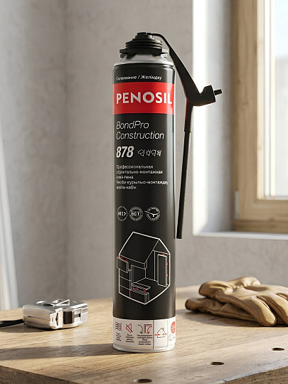 Клей-пена Penosil, BondPro Construction 878, профессиональный, 750 мл, монтажная, всесезонный, A1632Z