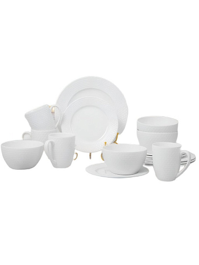 Сервиз столовый фарфор, 16 предметов, на 4 персоны, Jewel, Жасмин, ПС0018-50