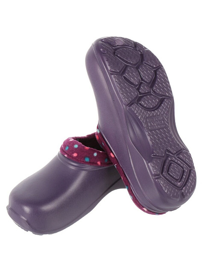 Галоши для женщин, ЭВА, баклажан/горох фиолетовые, р. 40, утепленные, Коро, ГЛ-313