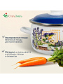 Кастрюля эмалированная сталь, 3 л, крышка сталь, сферический, СтальЭмаль, Горная лаванда, 6RC181M, индукция - фото 3