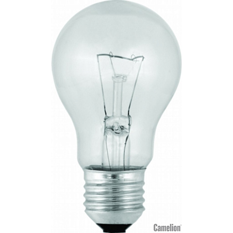 Лампа накаливания с прозрачной колбой, ЛОН, Б230-95-6 Camelion 95/A/CL/E27