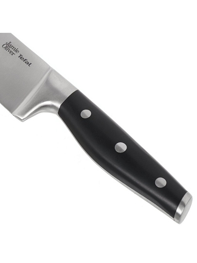 Нож кухонный Tefal, Jamie Oliver, поварской, нержавеющая сталь, 20 см, рукоятка пластик, K2670144