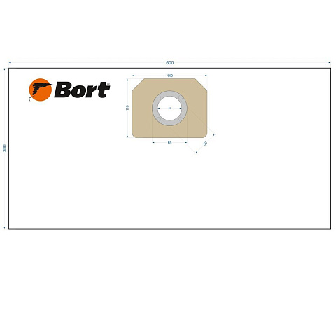 Комплект мешков пылесборных для пылесоса BORT BB-07U, 93411430