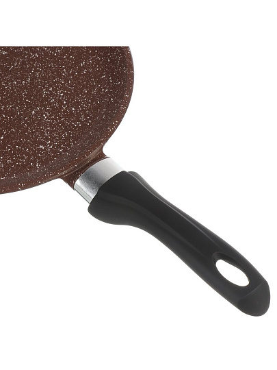 Блинница алюминий, 22 см, антипригарное покрытие, Горница, Шоколад, б221аш, бакелитовая ручка