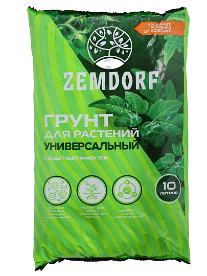 Грунт универсальный, с защитным эффектом, 10 л, ZEMDORF