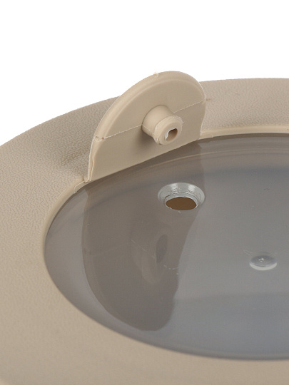 Миска пластик, 0.6 л, 12х8.2 см, латте, круглая, герметичная, Idea, Нео, М 1324