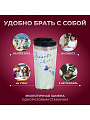 Термокружка нержавеющая сталь, пластик, 0.42 л, Daniks, Лаванда, колба нержавеющая сталь, FD-06-20 - фото 4