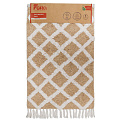 Коврик для ванной, 0.5х0.8 м, хлопок, с бахромой, бежевый, Urban Oasis, FOR-COTTON-URB50-80