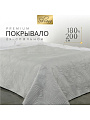 Покрывало 2-спальное, 180х200 см, 100% полиэстер, стеганое, Silvano, Фауна, стальное