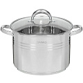 Кастрюля нержавеющая сталь, 10 л, крышка стекло, Daniks, Общепит, SD-6BP-10, индукция - фото 8