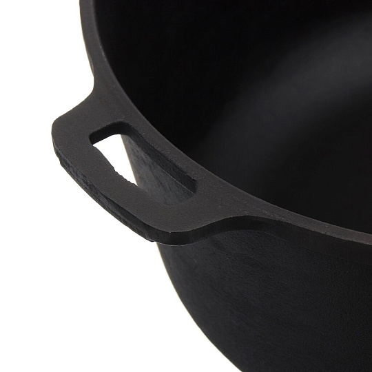 Кастрюля чугун, 4 л, круглая, Maysternya, V4, черная, индукция