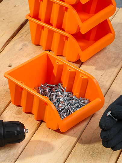 Ящик для метизов, 16х11.5х7.5 см, пластик, Bartex, набор 3 шт