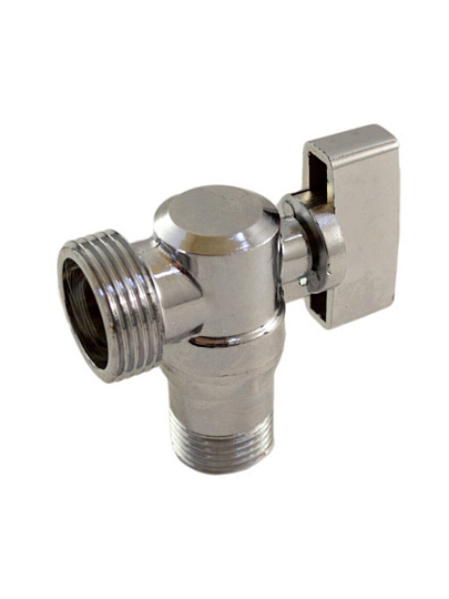 Кран для бытовых приборов, 1/2"х3/4", ш-ш, латунь, угловой, 15х20, STI