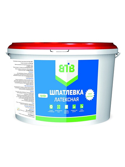 Шпатлевка ВТВ, Профи, латексная, для внутренних и наружных работ, 30 кг