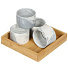 Набор для сервировки керамика, 200 мл, 4 шт, бамбуковая подставка, Y4-3555 - фото 2