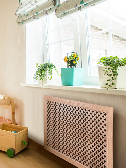 Экран для радиатора, МДФ, 1200х600 мм, дуб скандинавский DE LUXE, Готико, Стильный Дом