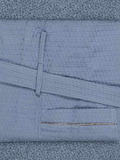 Халат унисекс, вафельный, 100% хлопок, голубой, L-XL, 48-50, Barkas, AI-0106015