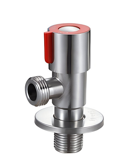 Кран для бытовых приборов, 1/2х3/4", ш-ш, угловой, круглая ручка, Solone