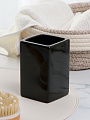 Стакан для зубных щеток, 7х7х11 см, керамика, черный глянец, Y4-9862 - фото 2