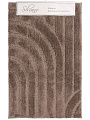 Коврик для ванной, 0.5х0.8 м, полиэстер, кофе, Silvano, Линии, Y4-11471
