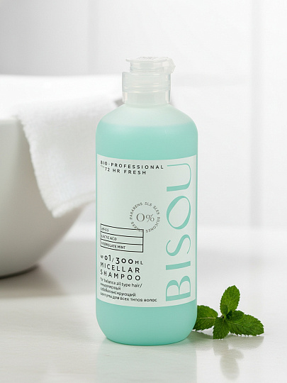 Шампунь Bisou, Till 72 HR Fresh, Мицеллярный, для всех типов волос, 300 мл