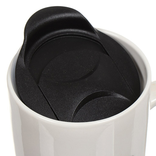 Кружка керамика, 500 мл, Life, с крышкой, Daniks, в ассортименте