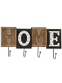 Ключница Home, 38х12.5 см, МДФ, 4 крючка, на декоративном панно, A200147 - фото 3