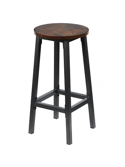 Стул 300х300х650 мм, ДСП, сталь, 2 штуки, сиденье круглое, на болтах, Лофт, LBC32X