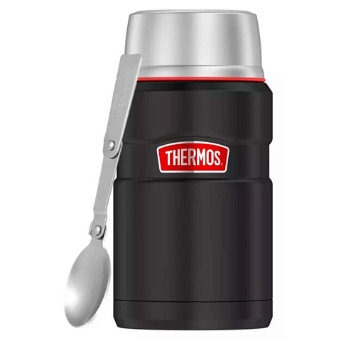 Термос для еды, нержавеющая сталь, 0.71 л, широкая горловина, Thermos, SK3020 RCMB, колба нержавеющая сталь, с ложкой, 375810