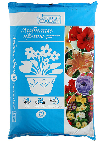 Грунт Любимые цветы, 10 л, Четыре сезона