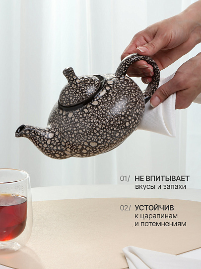 Чайник заварочный керамика, 1 л, средний, Борисовская керамика, Кроха, МРМ00000816