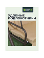 Качели садовые 3-местные, 190х120х165 см, 300 кг, Green Days, раскладываются в кровать, бежевые, YTGSW017-YTGSW012, с крышей, металл - фото 2