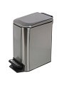 Контейнер для мусора нержавеющая сталь, 6 л, прямоугольный, педаль, Y4-8667 - фото 6