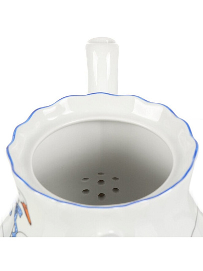 Чайник заварочный фарфор, 0.8 л, Добрушский фарфоровый завод, Гуси, Романс, 3С1776/1Ф34