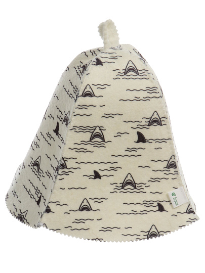 Шапка для бани 50% шерсть, 50 % полиэстер, Банные штучки, Акулы, 41503