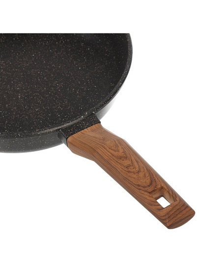 Сковорода литой алюминий, 28 см, антипригарное покрытие, Гардарика, Мегалит 18, soft-touch, 1028-18