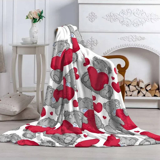 Плед детский 150х200 см, 100% полиэстер, Павлинка, Медвежонок Тедди, красный, P0084010123