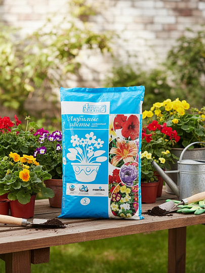 Грунт Любимые цветы, 5 л, Четыре сезона