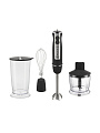 Блендер погружной 1200 Вт, турбо режим, стакан, измельчитель, венчик, чаша, Redmond, BH405, черный